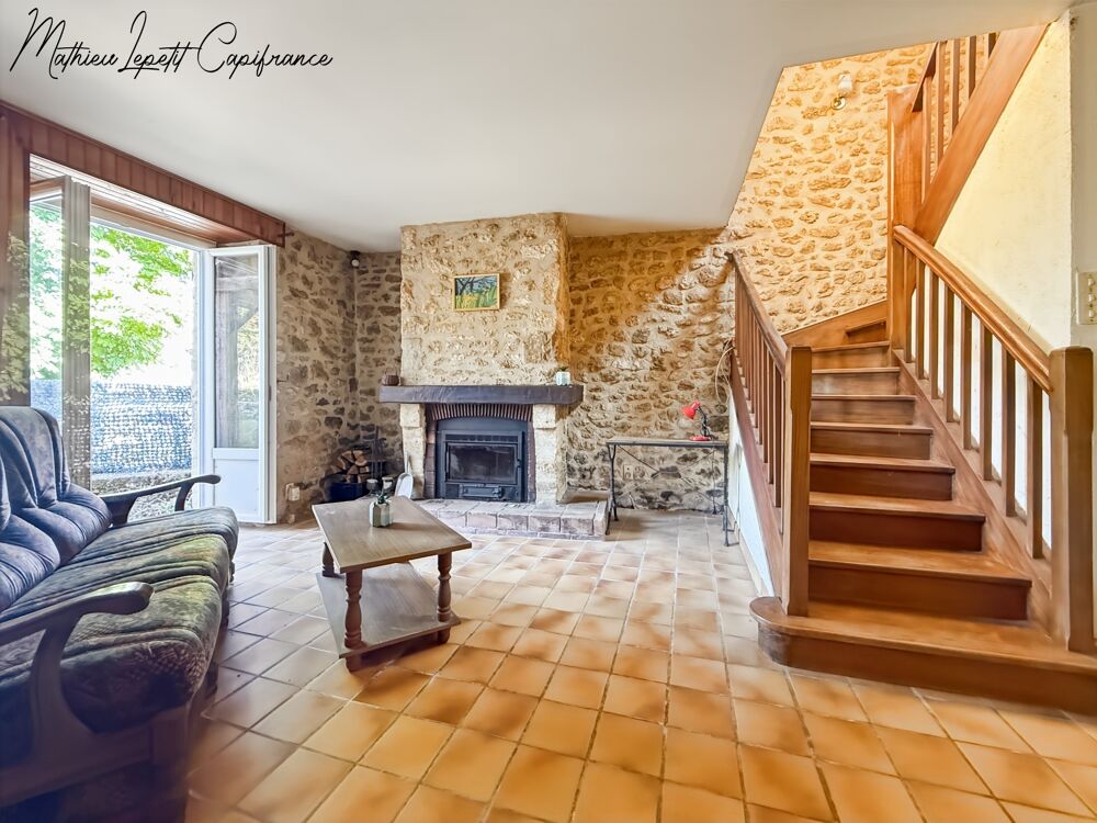 Vente Maison Maison en pierre apparente à vendre 3 pièces LA BACHELLERIE (24)  72 m² – 2 chambres – terrain 1744 M² La bachellerie