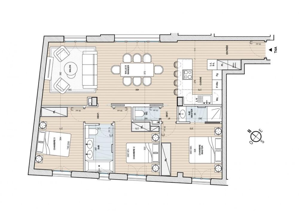 Appartement a vendre  - 4 pièce(s) - 87.64 m2 - Surfyn