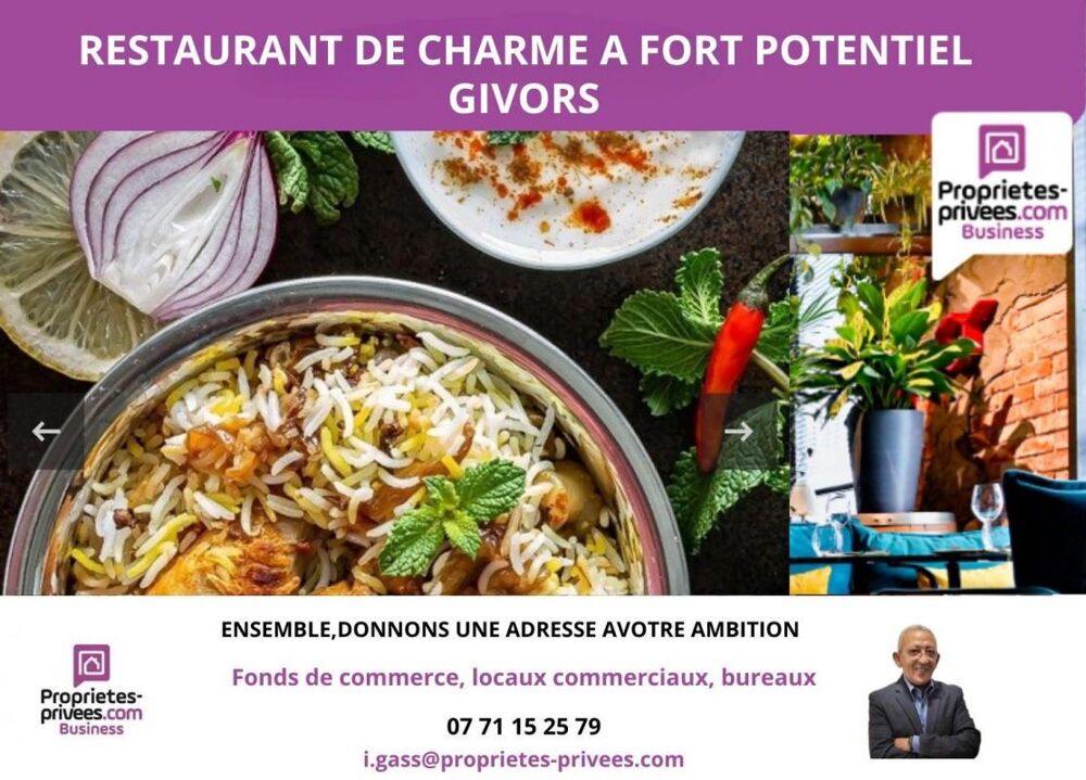   69700 GIVORS - RESTAURANT 90 COUVERTS AVEC TERRASSE 