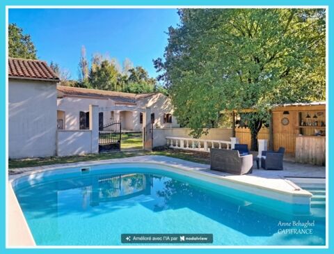   SAINTE COLOMBE EN BRUILHOIS: Maison 160 m2, 5 chambres, piscine, garage, jardin 3617 m2 Maison - 7 pièce(s) - 160 m²