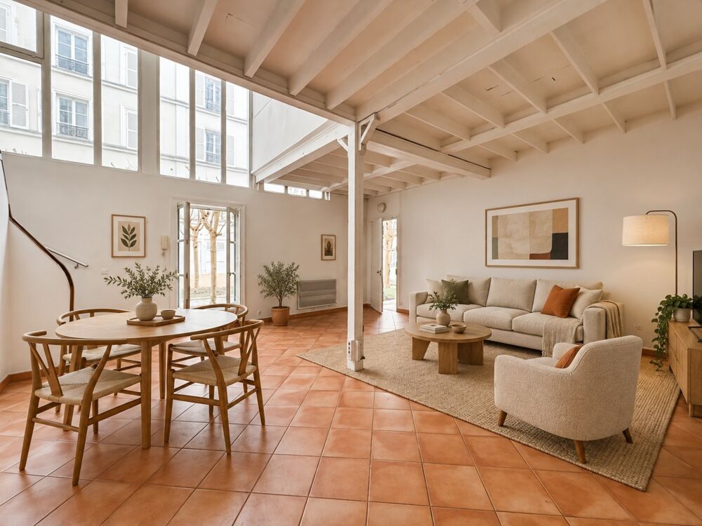 Vente Appartement Paris 8? – Étoile / Champs-Élysées Appartement en duplex, esprit loft – 90 m² – Rez-de-chaussée Paris 8
