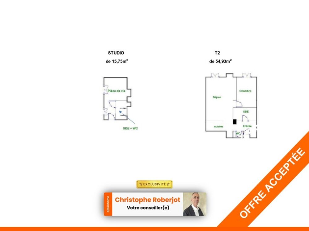 A vendre T2 libre en Septembre - idéal investisseur - petite copropriété