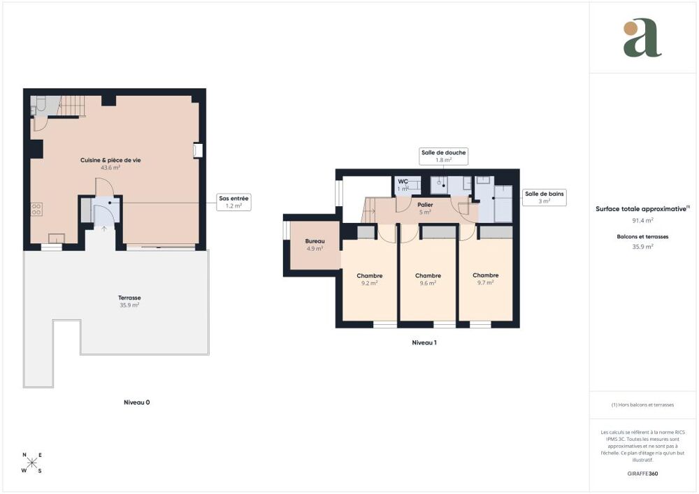 Vente Maison Maison duplex 90m2 avec grande terrasse 36m2 en vente à Paris 20e Paris 20