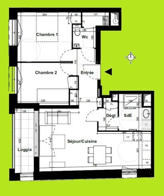  Appartement à vendre 3 pièces 62 m²