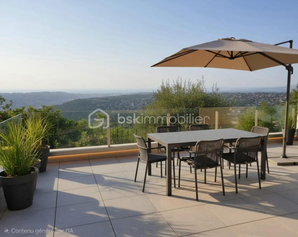 Saint-Jeannet  propriété avec vue mer panoramique, appartement indépendant et fort potentiel de valorisation