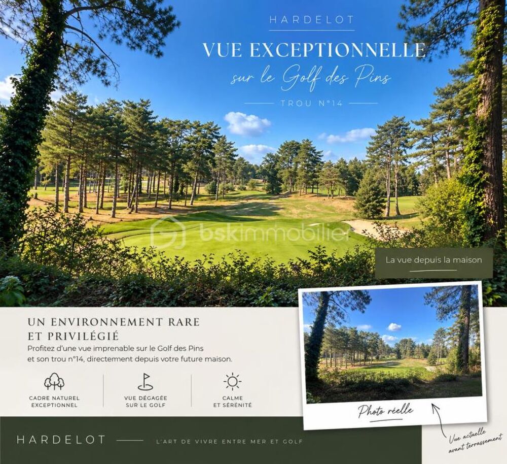 Vente Propriété/Château HARDELOT – UN EMPLACEMENT D'EXCEPTION FACE AU GOLF DES PINS Neufchatel hardelot