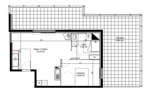  Appartement � louer 2 pi�ces 46 m�