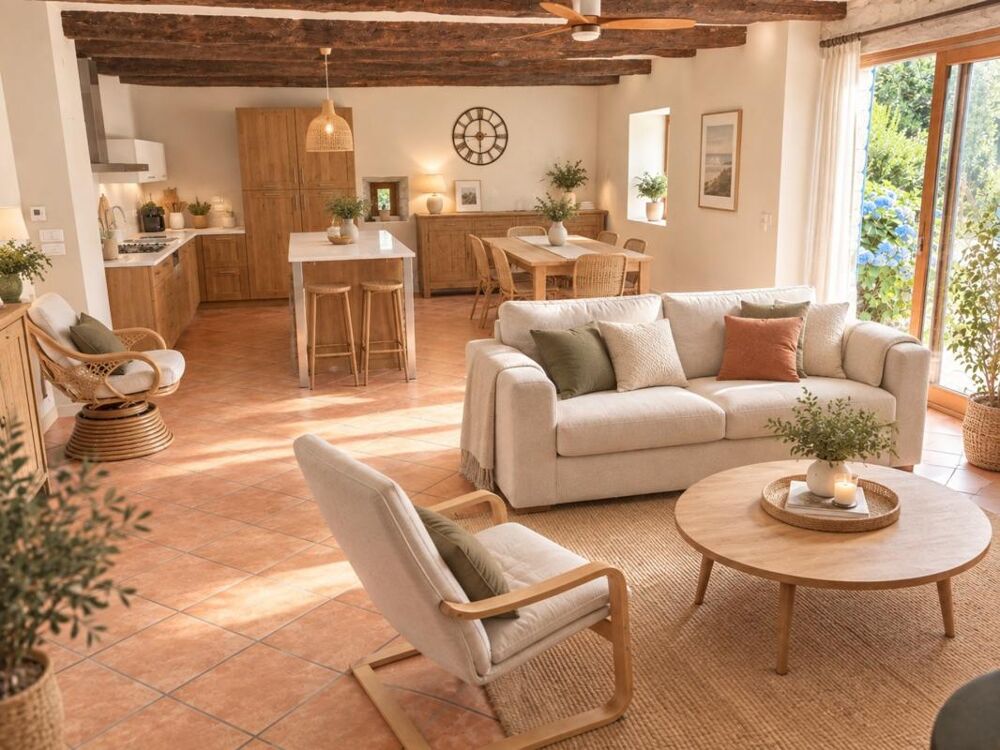 Vente Maison LOCMARIA GRAND CHAMP (56)? Coup de cœur – Longère rénovée 130 m² avec jardin et vie de plain-pied Locmaria grand champ