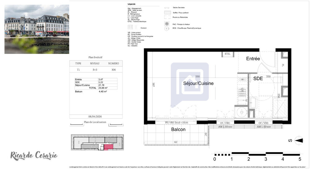 CONCARNEAU 29900 - STUDIO AVEC BALCON - A DEUX PAS DU CENTRE VILLE
