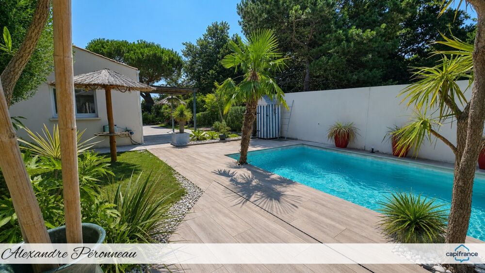 La Rochelle  Élégante maison contemporaine 4ch de plain-pied avec piscine, au calme absolu