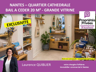   44000 NANTES - BAIL A CEDER SAINT PIERRE 20 M²  - GRAND LINEAIRE VITRINE Nantes