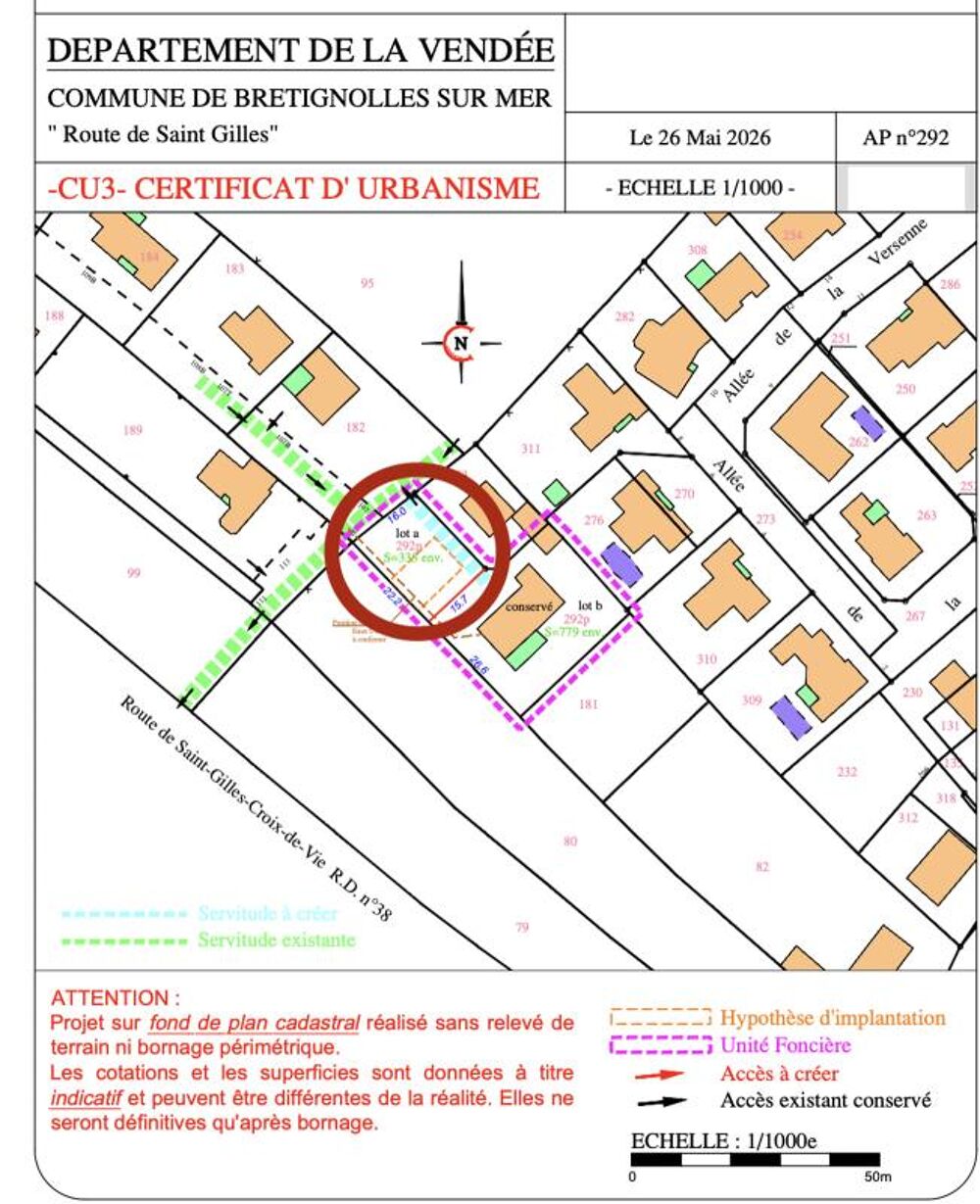 Vente Terrain Terrain Bretignolles sur mer