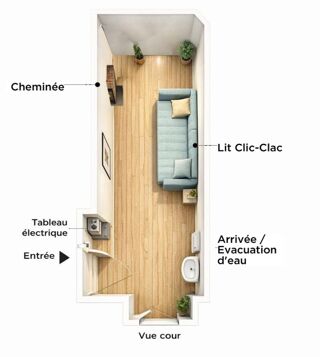  Appartement à vendre 1 pièce 8 m²