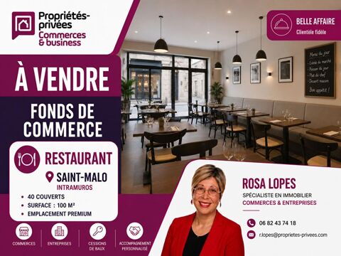 ILLE-ET-VILAINE 35400 SAINT MALO INTRA MUROS - RESTAURANT 40 COUVERTS 203000 35400 Saint malo