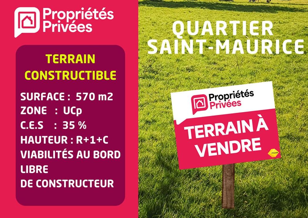 Vente Terrain Terrain constructible 570 m2 - Quartier Saint-Maurice - Amiens Amiens