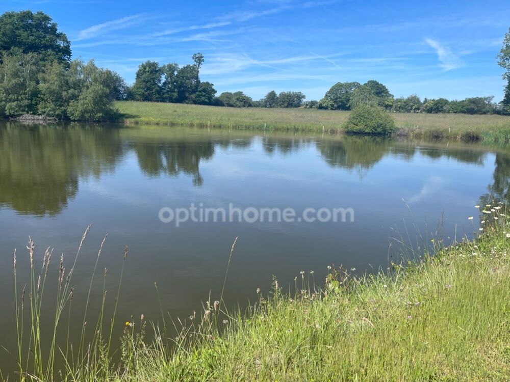 Maison sur 8853 m2 avec étang, jardin plat et dépendances