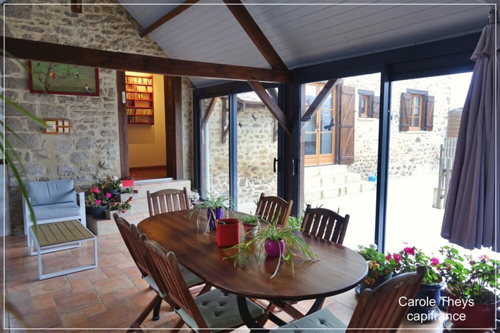 Vente Maison Dpt Creuse (23), à vendre proche Crozant maison de 3 chambres de 136 m2, véranda, garage, piscine, gîte de deux chambres - Terra Crozant