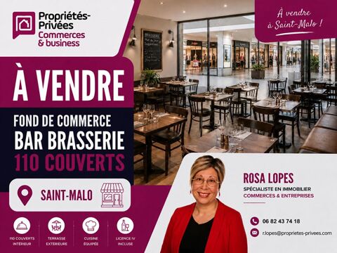 35400 Saint Malo - Bar Brasserie Pizzeria 200 m&sup2; /  110 couverts 275000 35400 Saint malo