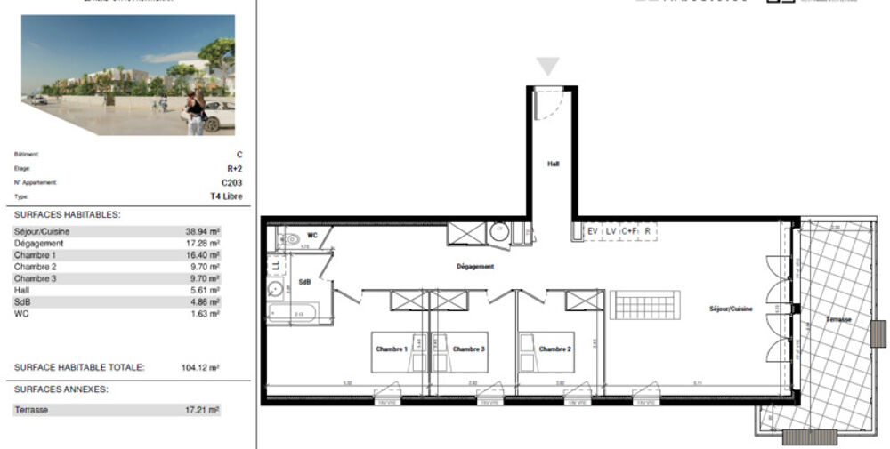 Appartement à vendre 4 pièces de 104m² à FRONTIGNAN (34)