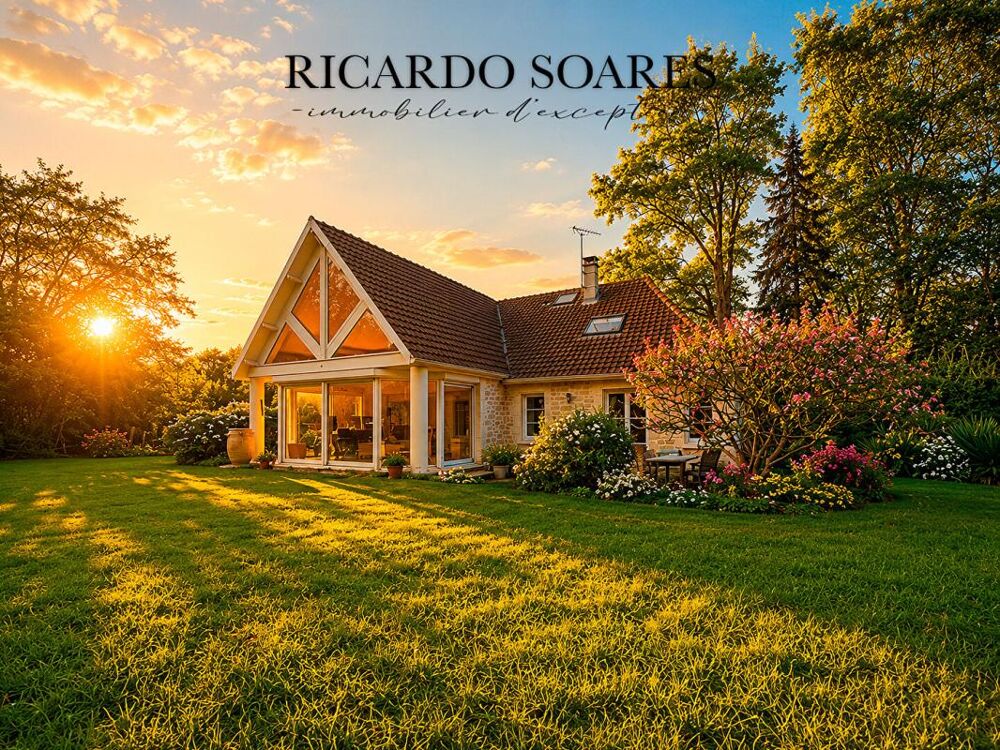 60940 ANGICOURT - MAISON D'ARCHITECTE 180 m² / GRAND SÉJOUR / 5 CHAMBRES / SOUS-SOL TOTAL / TERRAIN ARBORÉ 15 000 m²