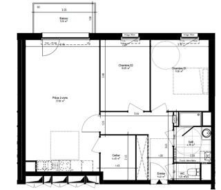  Appartement à vendre 3 pièces 69 m²