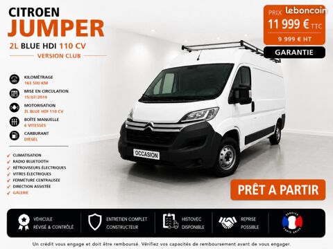 Citro&euml;n Jumper 1&deg; Main / 2L B HDI 110cv Version CLUB Taille L2H2 Clim/Limit 2020 occasion Abbecourt 60430