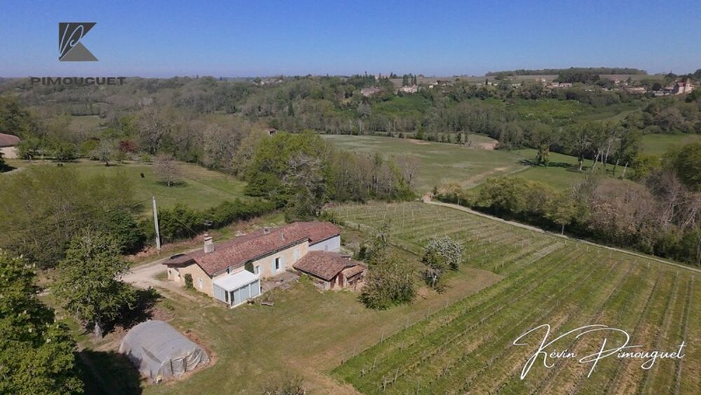 Ferme en pierre  Cadre idyllique avec vue dominante sur Ruch (Gironde)