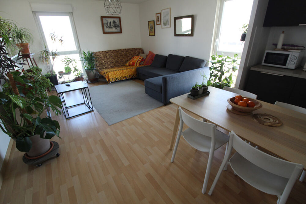 NANTES sur l'île BEAULIEU (44) Appartement T3 Meublé avec 2 CHAMBRES, LOGGIA, CAVE et GARAGE (COLOCATION acceptée avec Bail indi