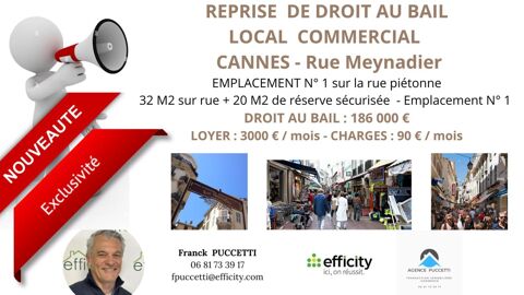 Commerces/Negoce 186000 06400 Cannes