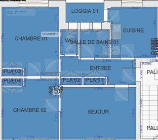  Appartement à louer 3 pièces 59 m²