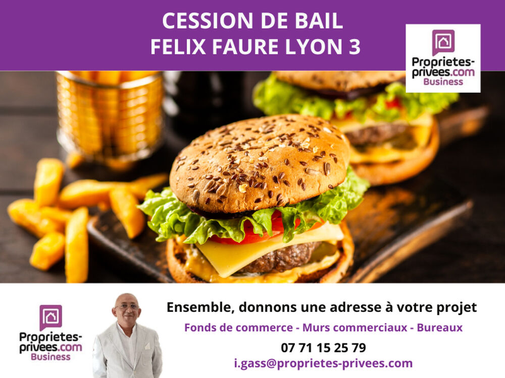   69003 LYON - Local commercial   Félix Faure 
