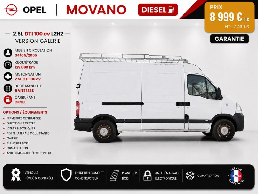 Movano 1&deg; Main / 2.5L CDTI 100cv Pack CLIM L2H2 Gal/Clim/ CT OK ide 2005 occasion 60430 Abbecourt