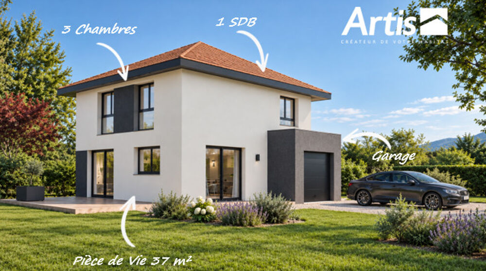 CROZET - Secteur Télécabine - Terrain 520 m² + Maison ARTIS 102m² avec Garage