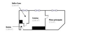  Appartement � vendre 1 pi�ce 19 m�