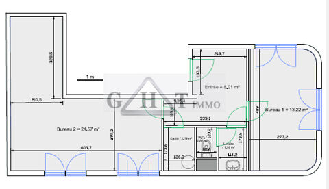 BUREAUX 51 M&sup2; PARC VOLTA 1338 94140 Alfortville