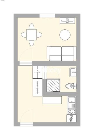  Appartement � vendre 1 pi�ce 18 m�
