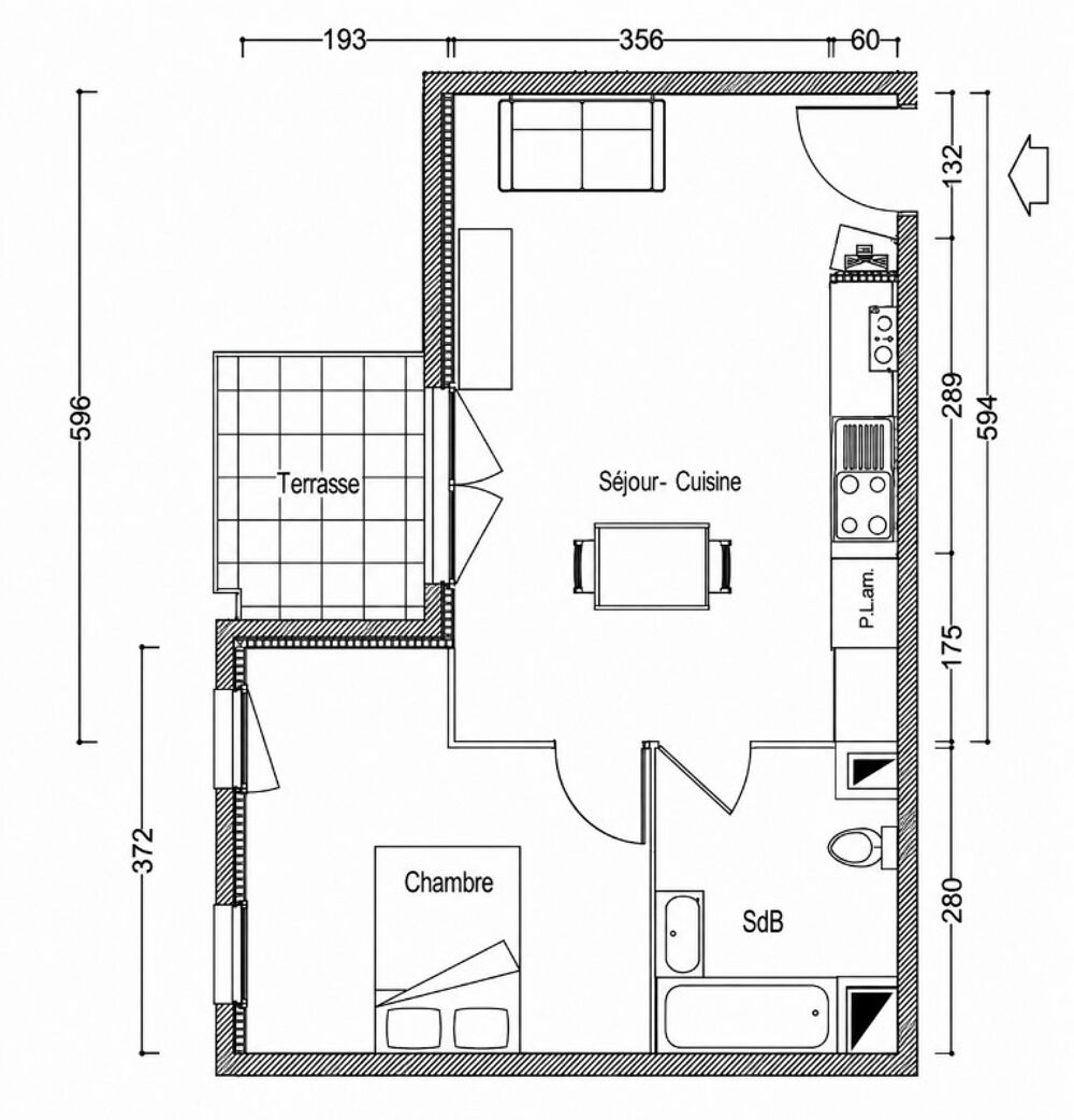 Location Appartement T2 avec balcon et garage à Villefranche Villefranche sur saone