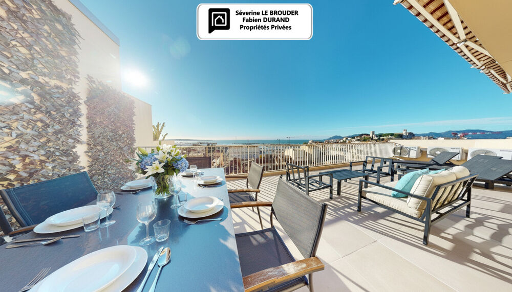 Penthouse 3 pièces 78 m² - 86 m² de terrasses - Vue mer & Palais des Festivals