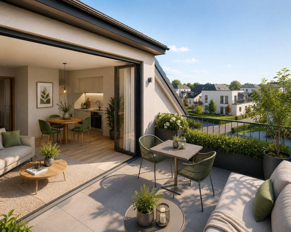 ? MITTELSCHAEFFOLSHEIM  2 PIÈCES EN ATTIQUE AVEC GRANDE TERRASSE ET GARAGE