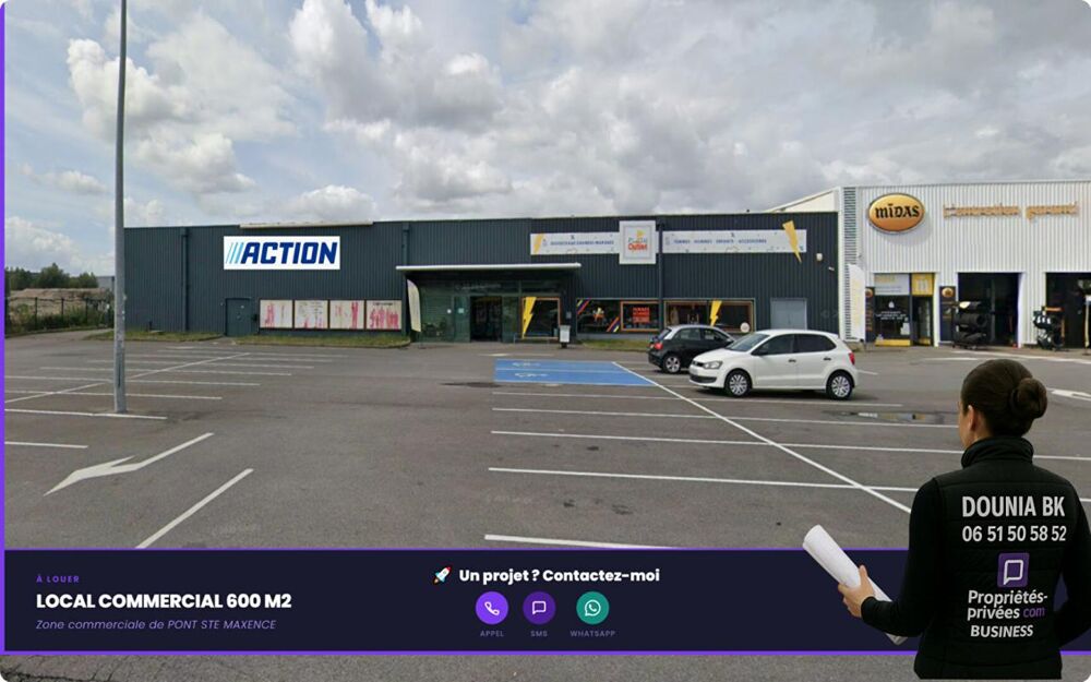   LOCAL COMMERCIAL 600 m² , À LOUER ZAC Intermarché · Pont-Sainte-Maxence (60) 