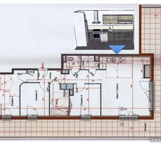  Appartement à louer 4 pièces 77 m²