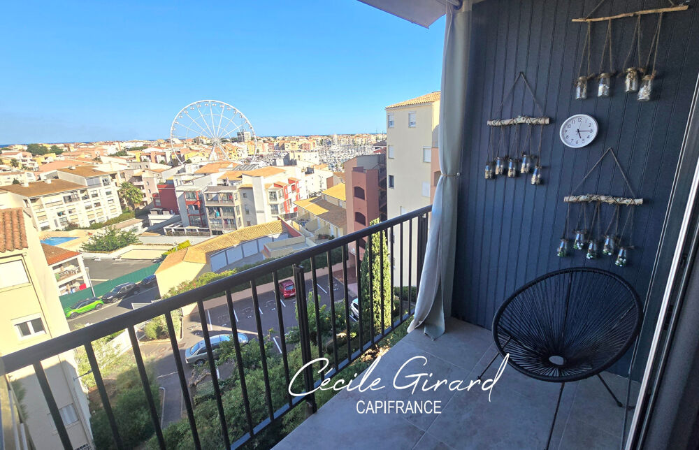 Vente Appartement VIAGER LIBRE – CAP D'AGDE (34)– T2, BALCON AVEC VUE DÉGAGÉE JUSQU'AU PORT ET LA MER Le cap d agde