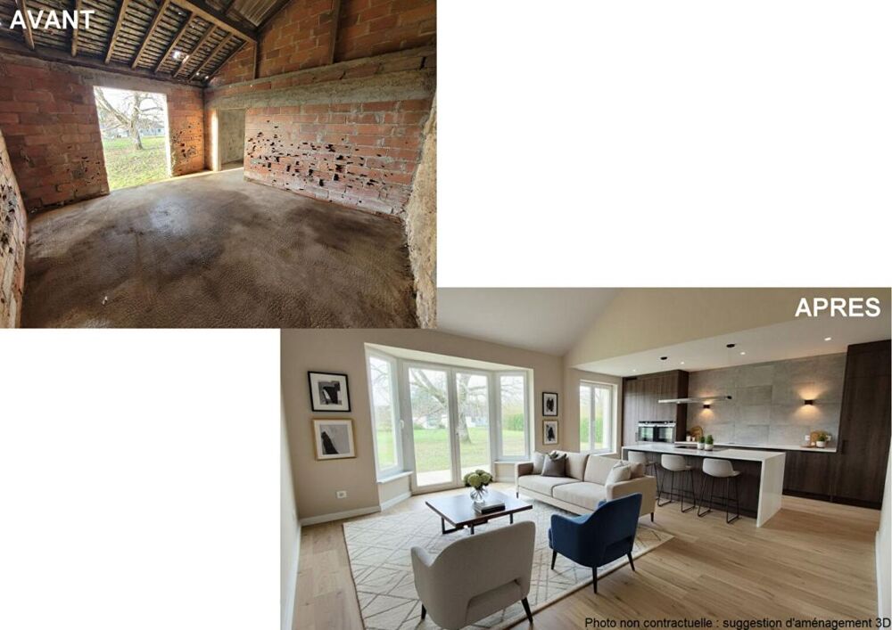 * EXCLUSIVITE * ARNAC - POMPADOUR (19230) : Grange en pierre à rénover en Maison - ENV. 140m² - terrain de 388m2 - 49 990