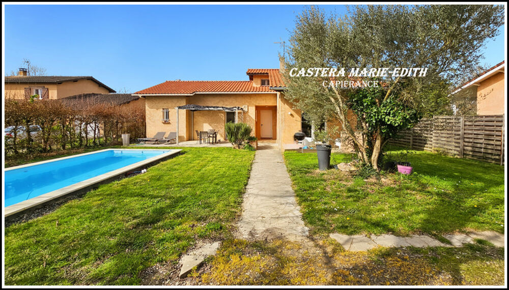 Maison PLAIN-PIED 110,23 M² - 6 pièces - 3 chambres + Mezzanine -Garage - Piscine neuve - PARCELLE 949 M² SEGOUFIELLE (32)