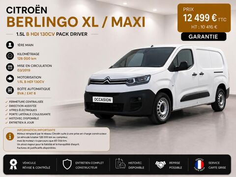 Citro&euml;n Berlingo 1&deg; Main / 1.5L B HDI 130cv EAT8 Pack DRIVER XL L2 MAXI CAMER 2019 occasion Abbecourt 60430