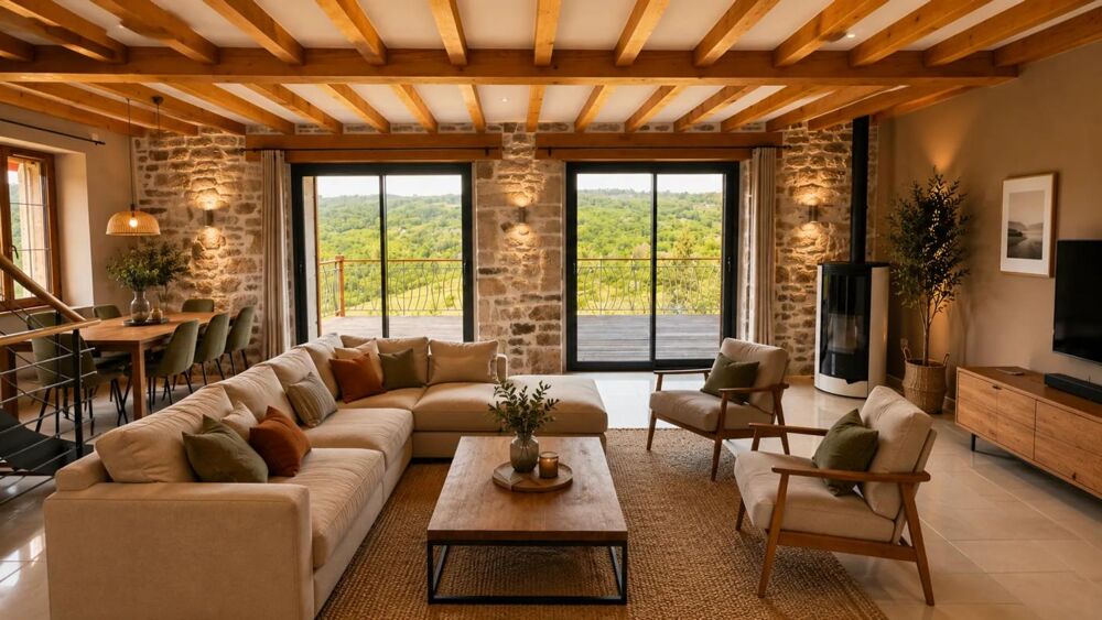Maison en pierres de 140 m² avec vue panoramique sur Najac