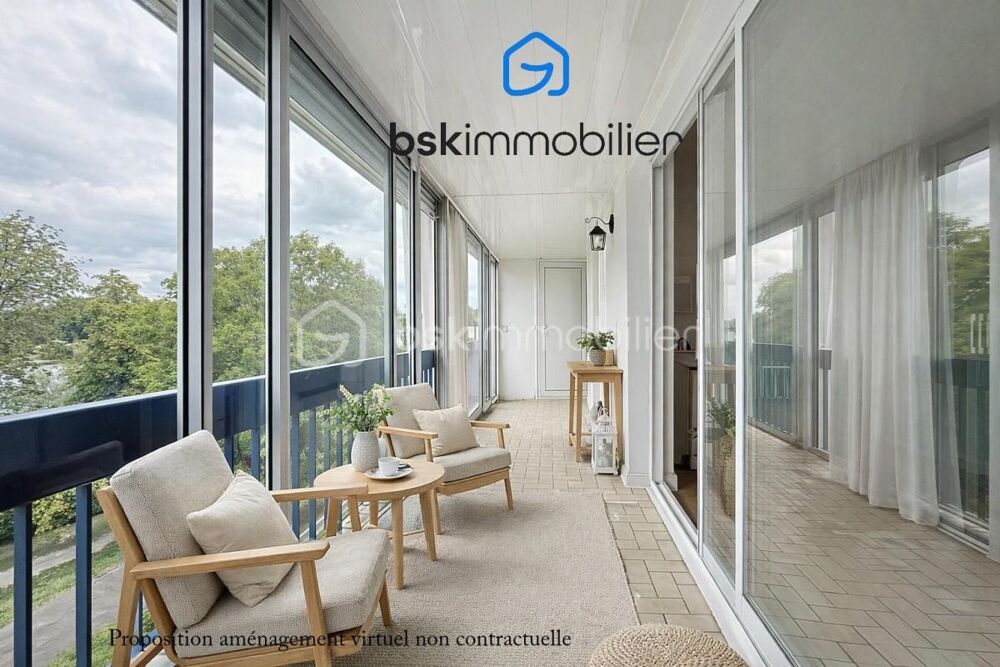 Vente Appartement Triel sur Seine  - Bel appartement lumineux de 4 pièces avec balcon, vue sur SEINE  avec cave et parking privé Triel sur seine