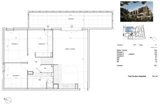  Appartement  vendre 4 pices 78 m