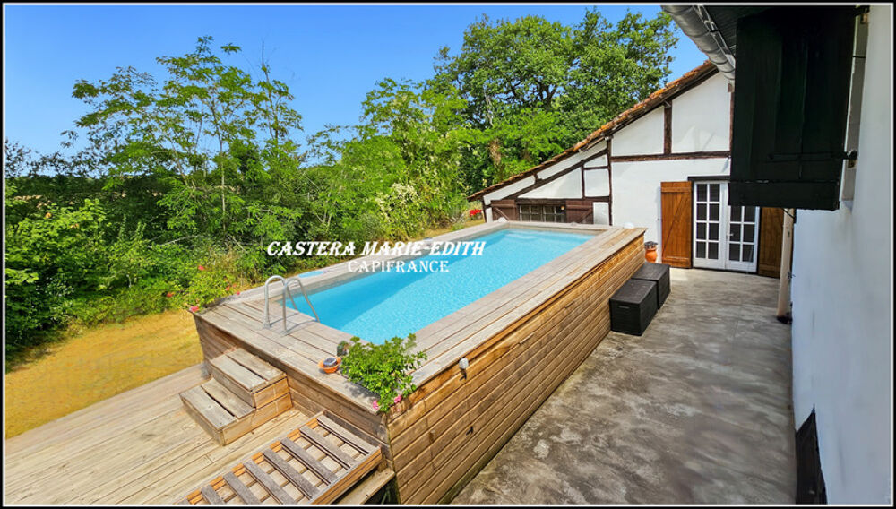 Maison MEUBLEE de PLAIN-PIED - 7 pièces +Véranda + Hangar - Proche VIC-FEZENSAC dans le GERS (32)