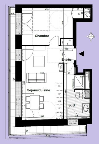  Appartement à vendre 2 pièces 45 m²